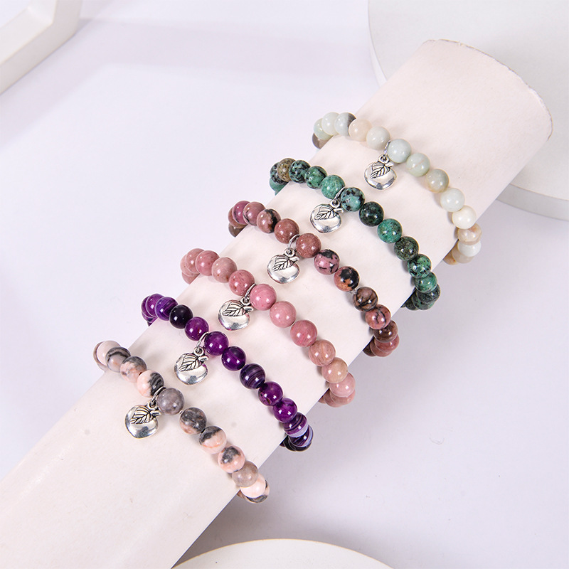 Simple Style Classic Style Round Agate Beaded Handmade Unisex Bracelets display picture 5