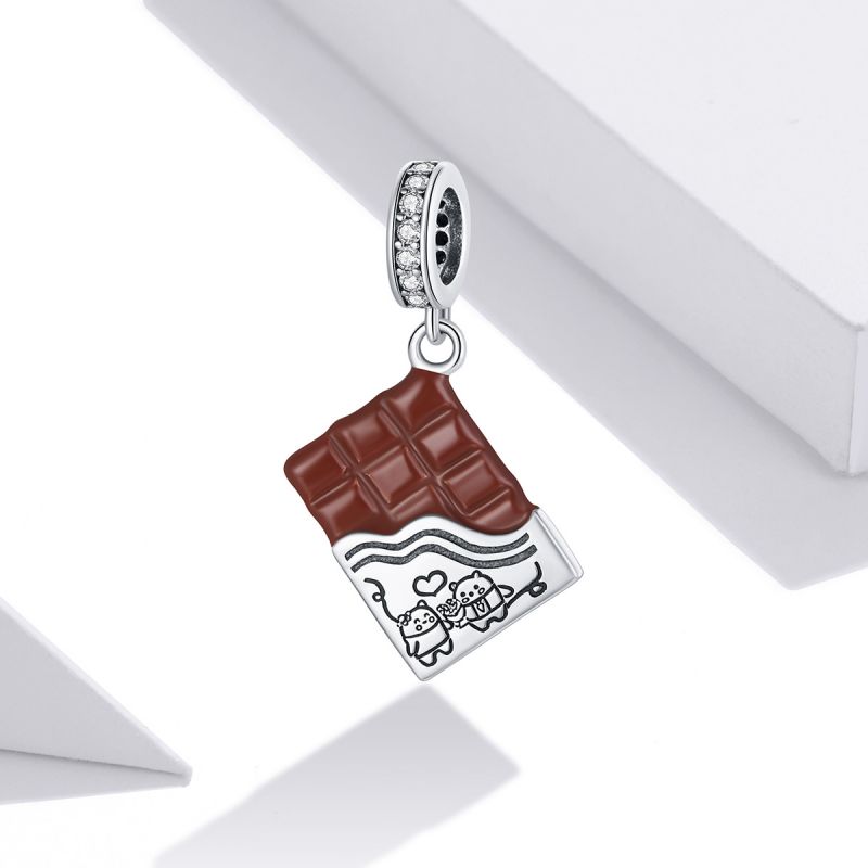 Casual Shiny Food Cake Sterling Silver Inlay Zircon Jewelry Accessories display picture 13