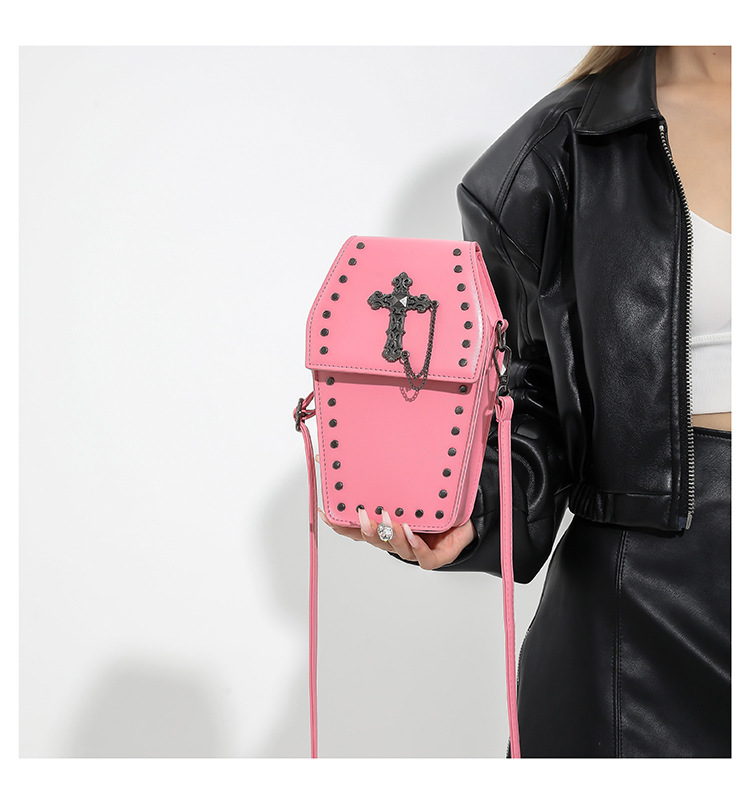 Women's Pu Leather Cross Solid Color Vintage Style Square Zipper Shoulder Bag Crossbody Bag Square Bag display picture 5