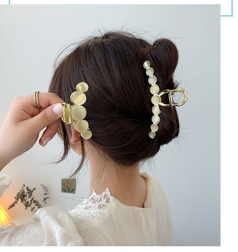 Women's Simple Style Solid Color Alloy Plating Hair Claws display picture 5