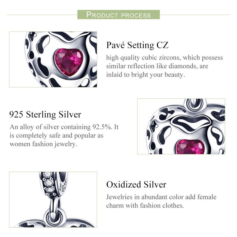 Ig Style Casual Cute Human Heart Shape Sterling Silver Inlay Zircon Charms display picture 9