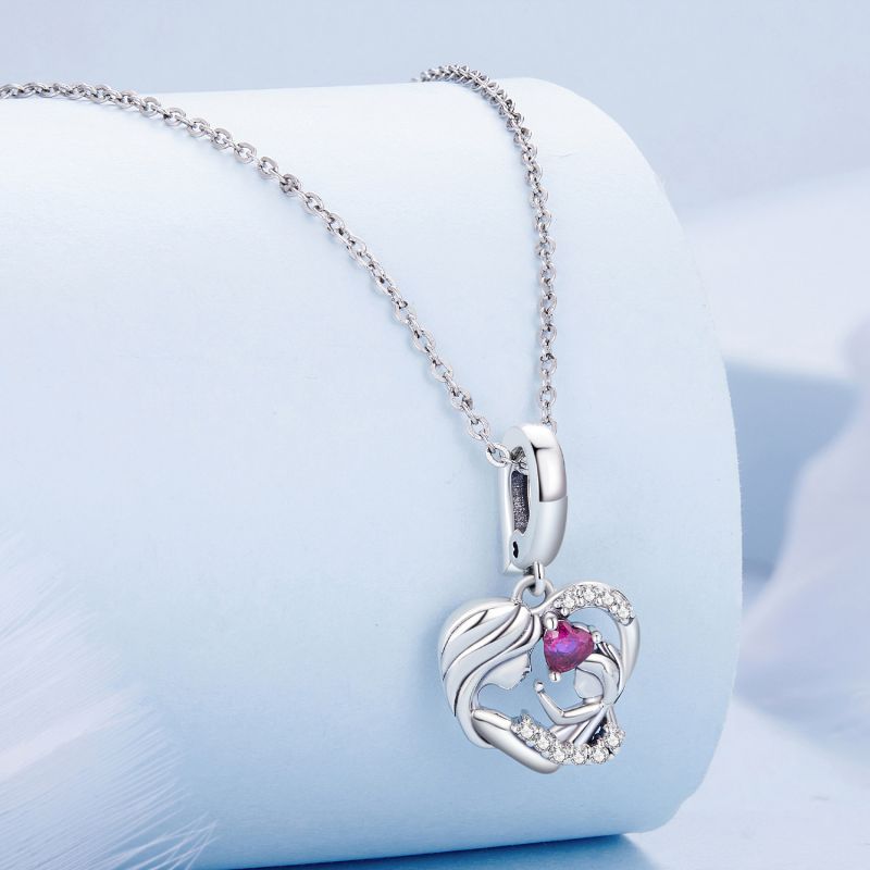 Ig Style Casual Cute Human Heart Shape Sterling Silver Inlay Zircon Charms display picture 2
