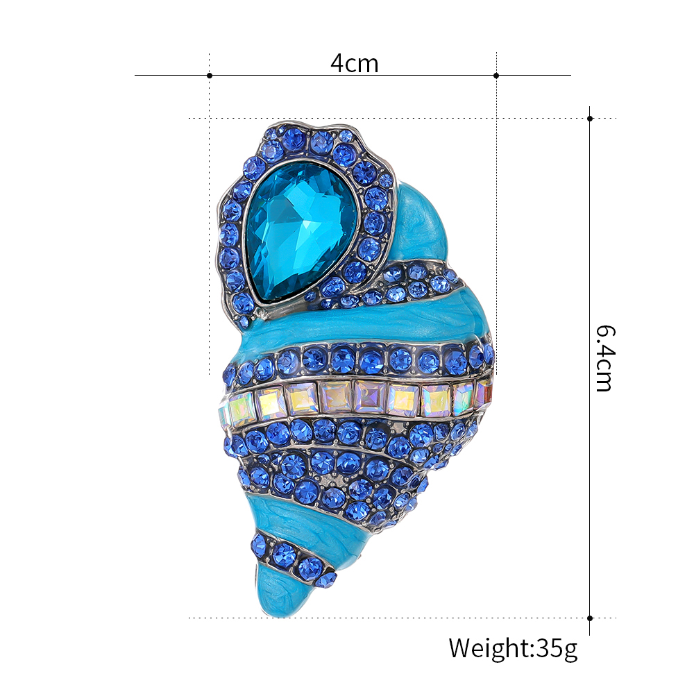 Elegant Classic Style Conch Eye Bicycle Alloy Inlay Rhinestones Women's Brooches display picture 5