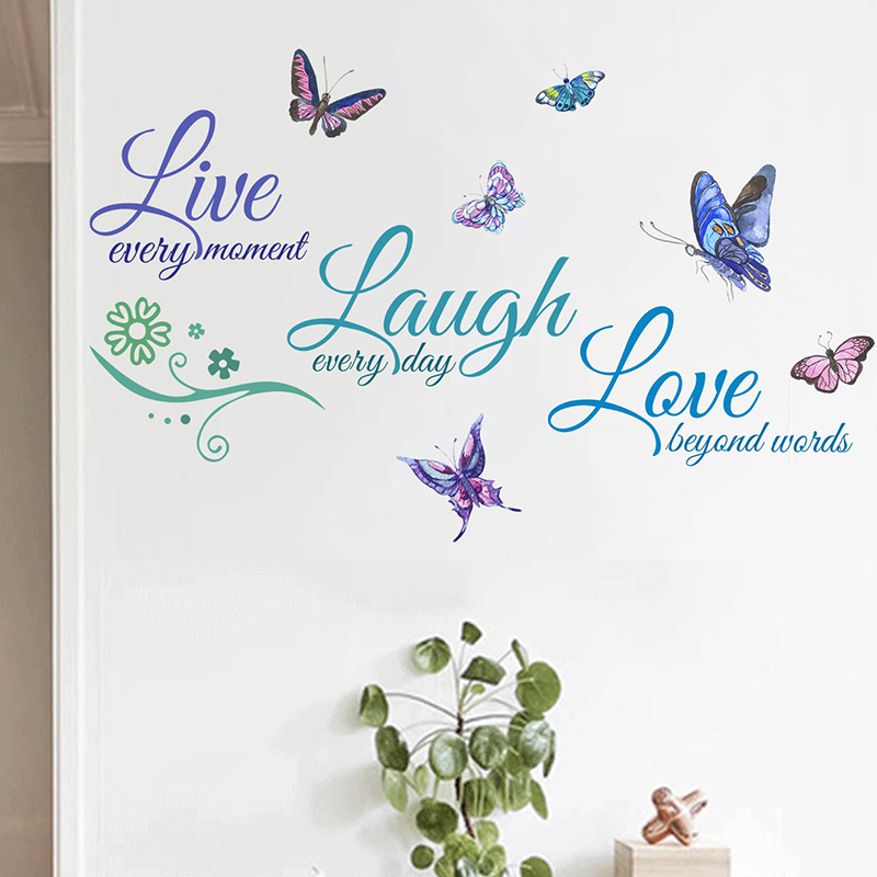 Casual Letter Butterfly Pvc Wall Sticker display picture 6