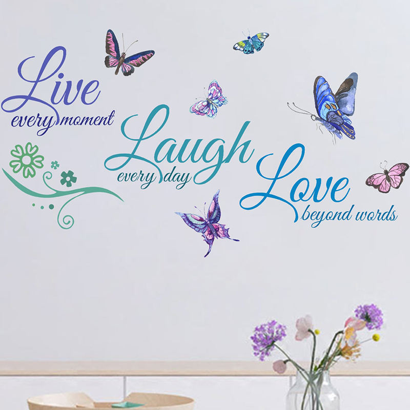 Casual Letter Butterfly Pvc Wall Sticker display picture 4