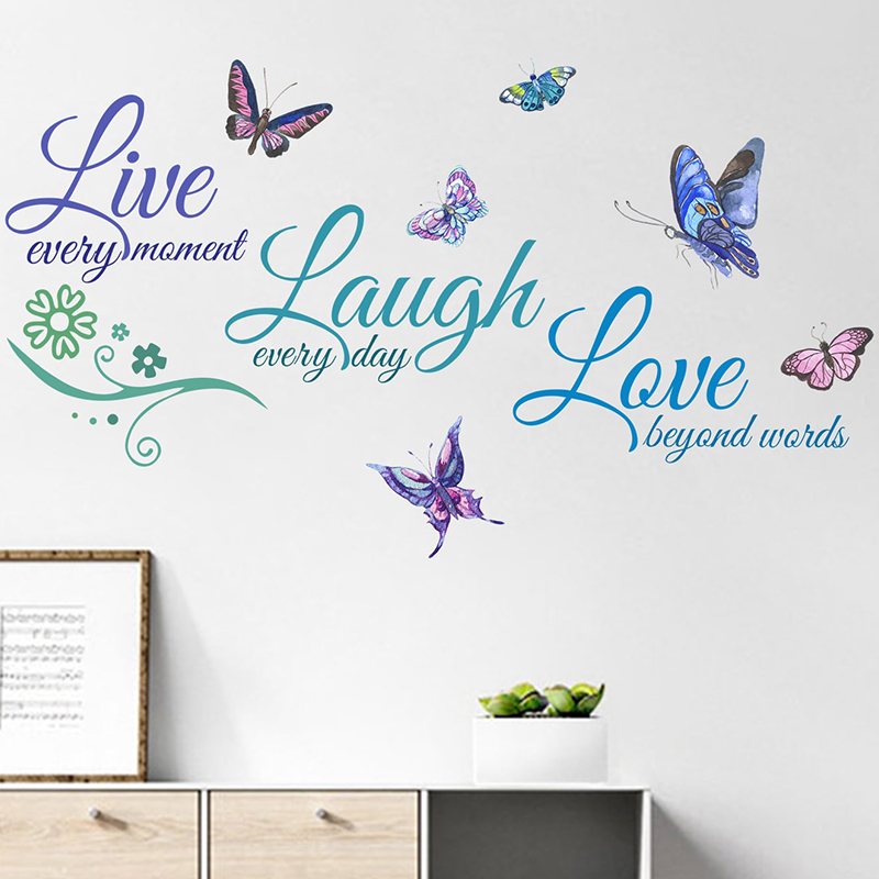 Casual Letter Butterfly Pvc Wall Sticker display picture 3