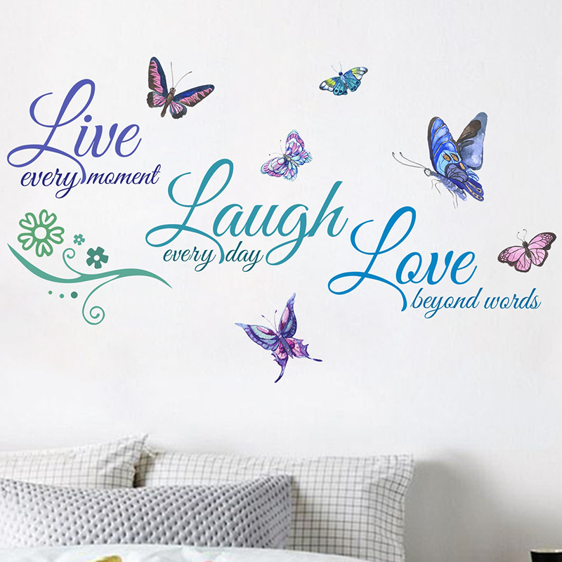 Casual Letter Butterfly Pvc Wall Sticker display picture 5