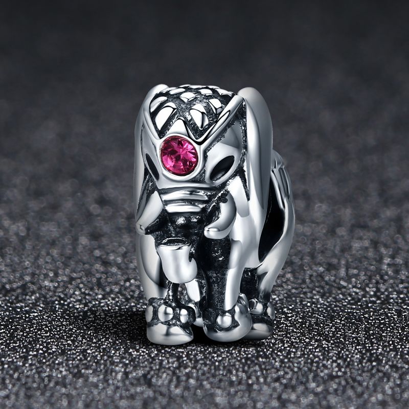 Casual Clown Water Droplets Elephant Sterling Silver Inlay Zircon Jewelry Accessories display picture 53