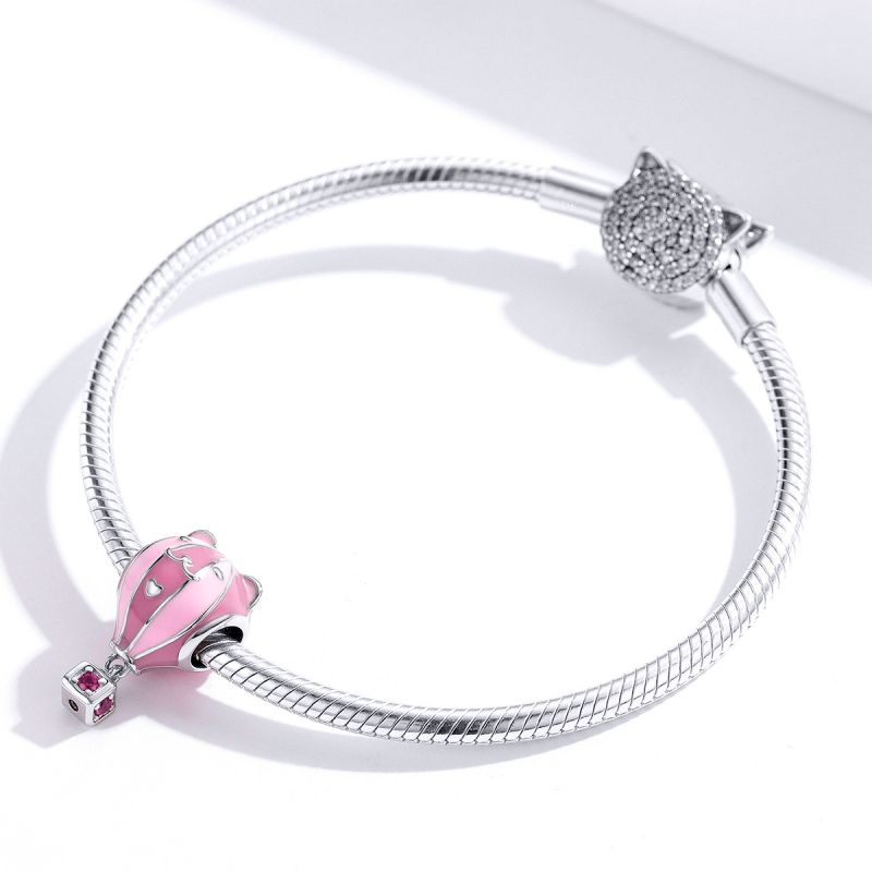 Casual Cute Animal Hot Air Balloon Sterling Silver Inlay Zircon Jewelry Accessories display picture 4