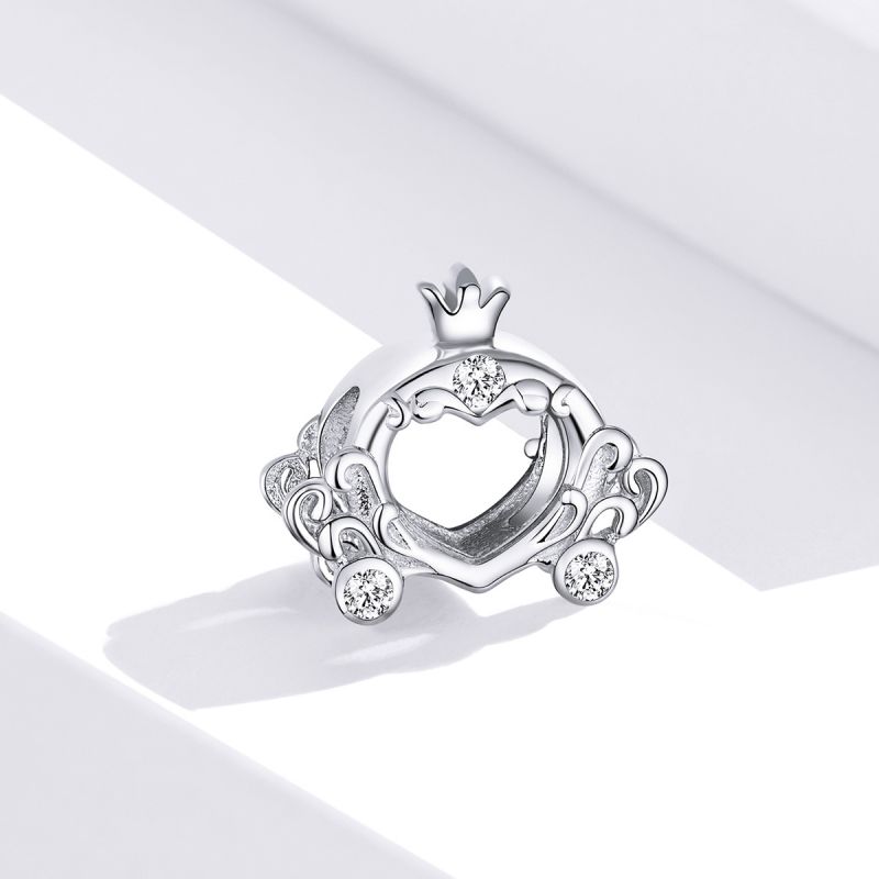 Casual Cute Pumpkin Crown Sterling Silver Inlay Zircon Jewelry Accessories display picture 2