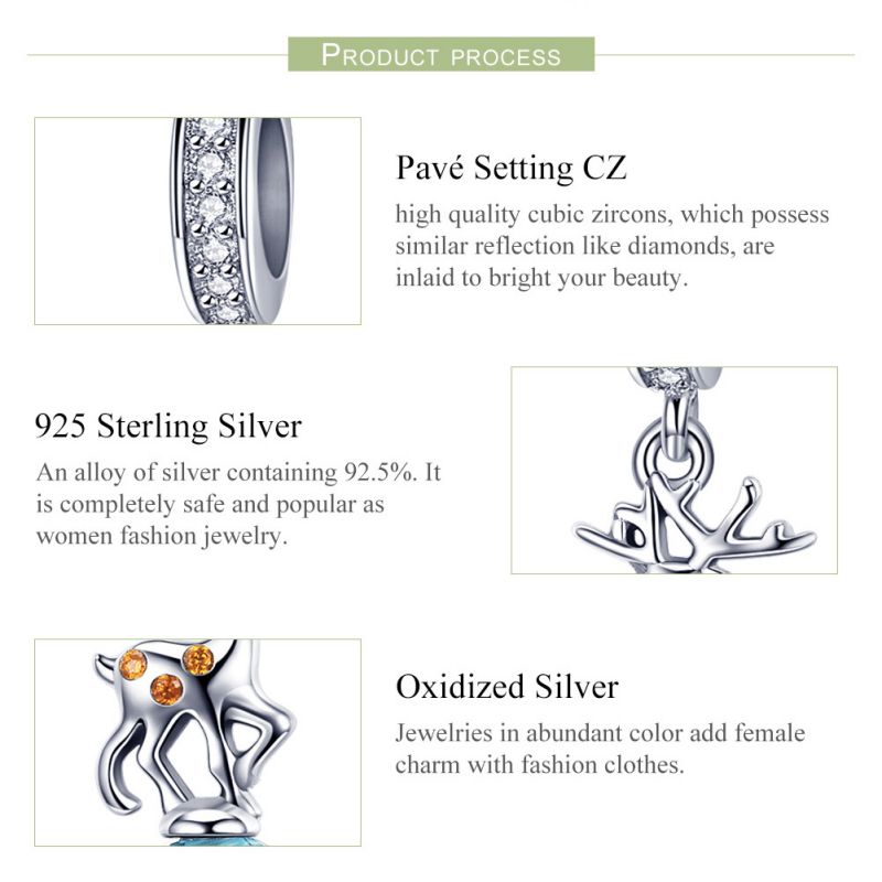 Casual Shiny Animal Sterling Silver Inlay Zircon Jewelry Accessories display picture 13