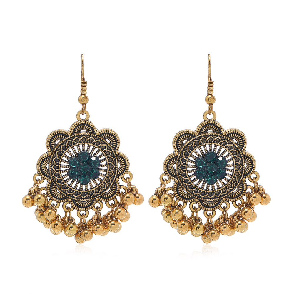 Elegant Luxurious Geometric Gold Plated Rhinestones Alloy Wholesale Earrings Necklace display picture 7