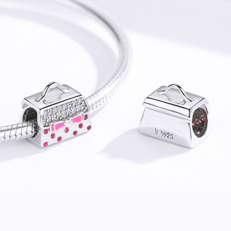 Casual Cute Bag Sterling Silver Inlay Zircon Jewelry Accessories display picture 2