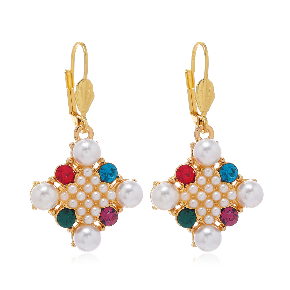 Cute Luxurious Bridal Color Block Alloy Plating Hollow Out Inlay Rhinestones Gold Plated Women's Jewelry Set display picture 1