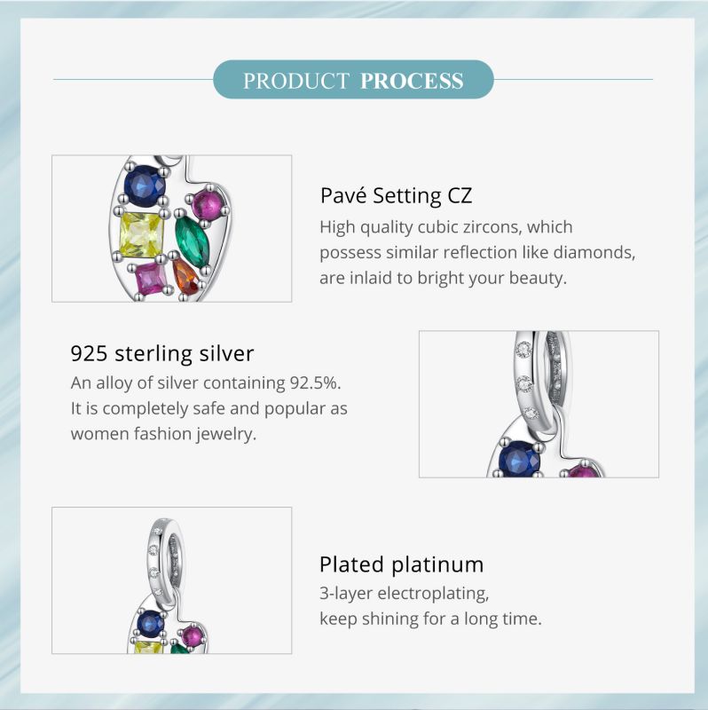 Casual Shiny Colorful Sterling Silver Inlay Zircon Jewelry Accessories display picture 2