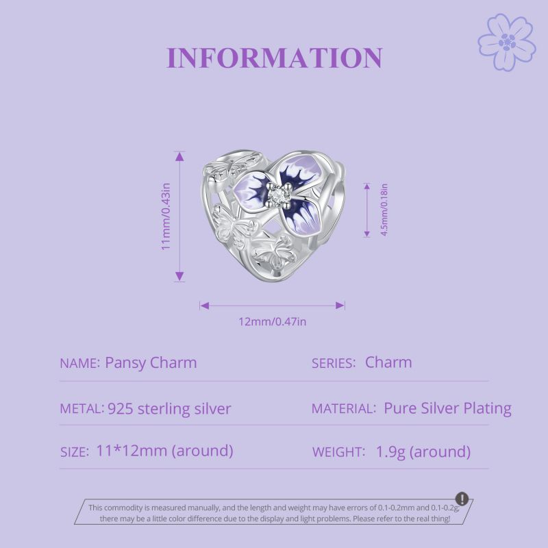Casual Cute Heart Shape Flower Butterfly Sterling Silver Inlay Zircon Jewelry Accessories display picture 2