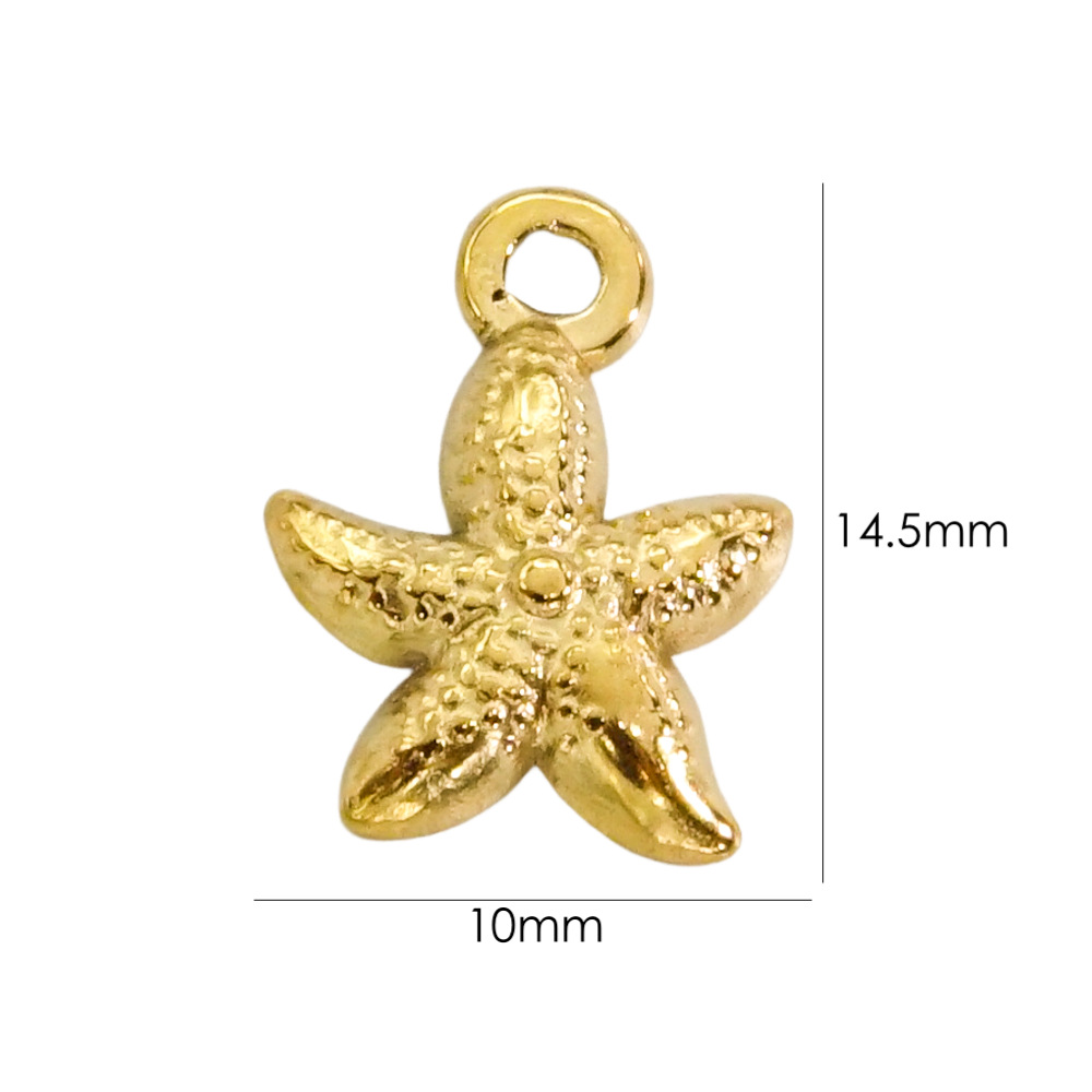 1 Piece 304 Stainless Steel 14K Gold Plated Starfish display picture 11