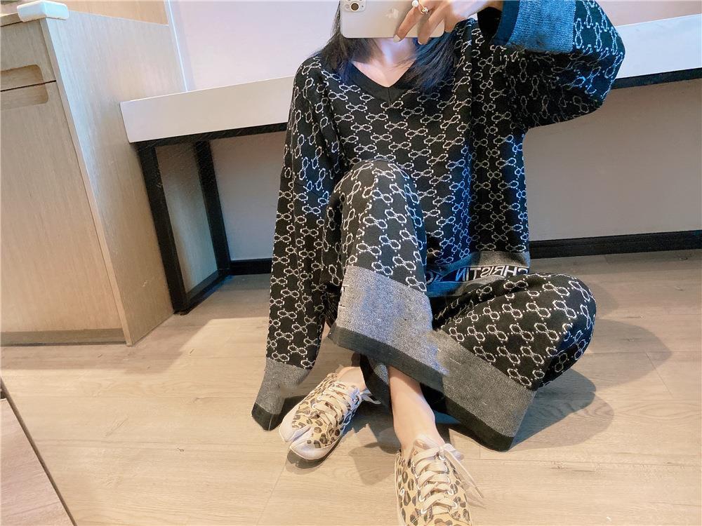 Daily Street Women's Casual Geometric Rayon Spandex Polyester Jacquard Pants Sets Pants Sets display picture 2