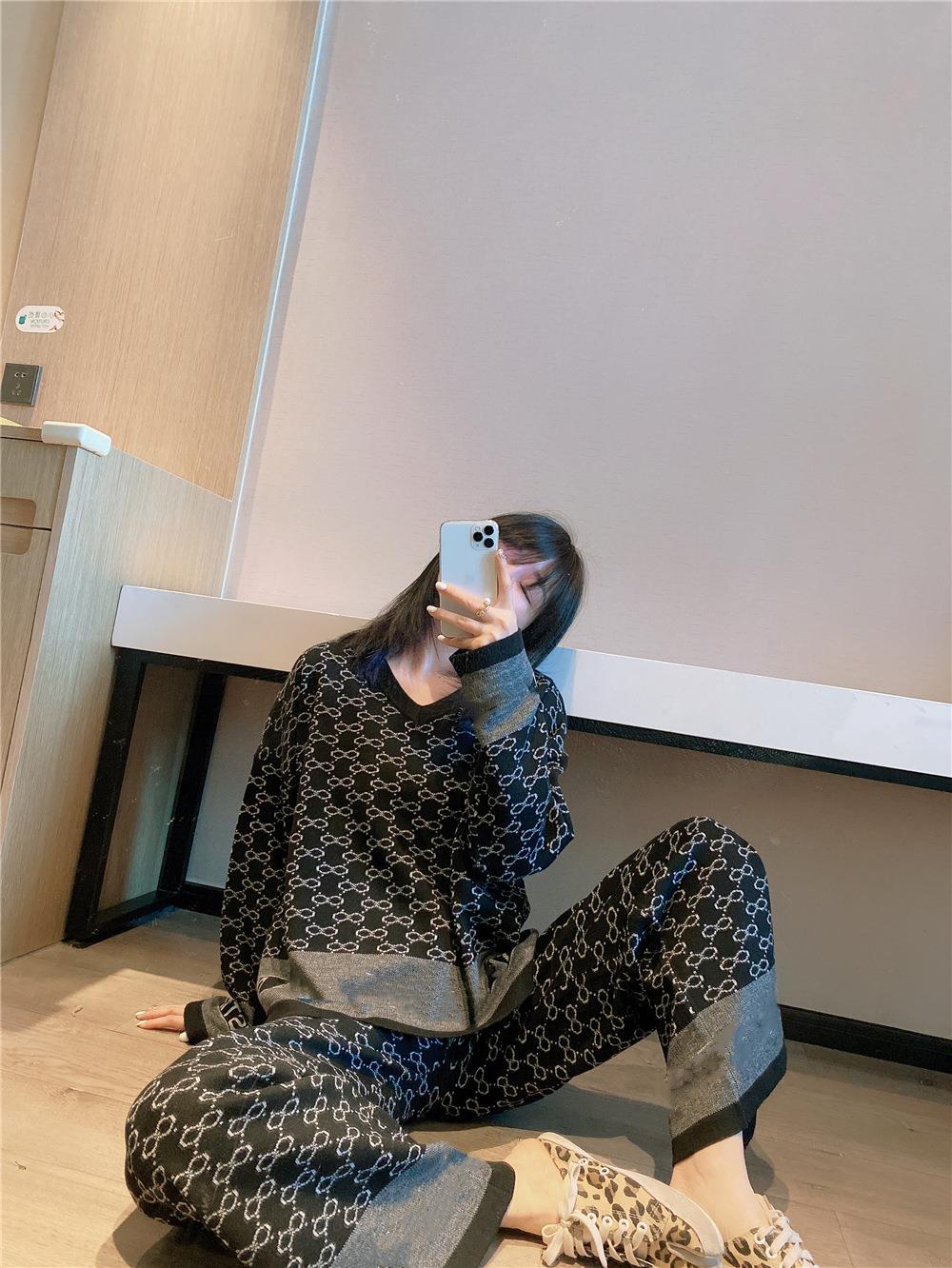 Daily Street Women's Casual Geometric Rayon Spandex Polyester Jacquard Pants Sets Pants Sets display picture 14