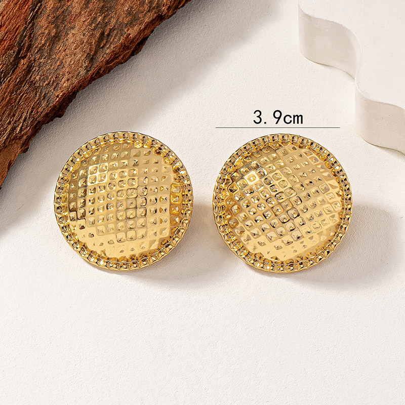 1 Pair Basic Lady Commute Round Plating Alloy 14k Gold Plated Ear Studs display picture 4
