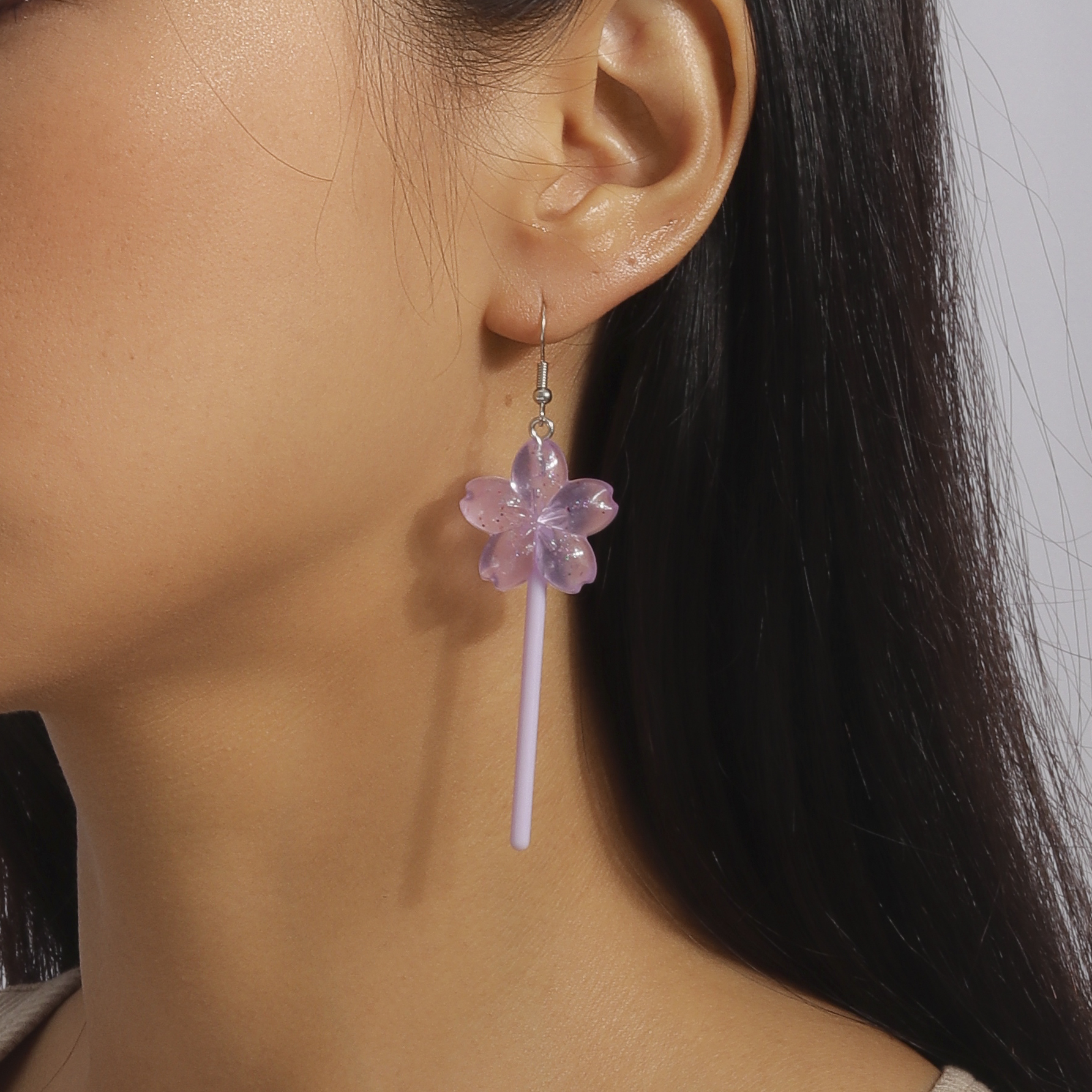 1 Pair Cute Flower Plastic Zinc Alloy Drop Earrings display picture 15