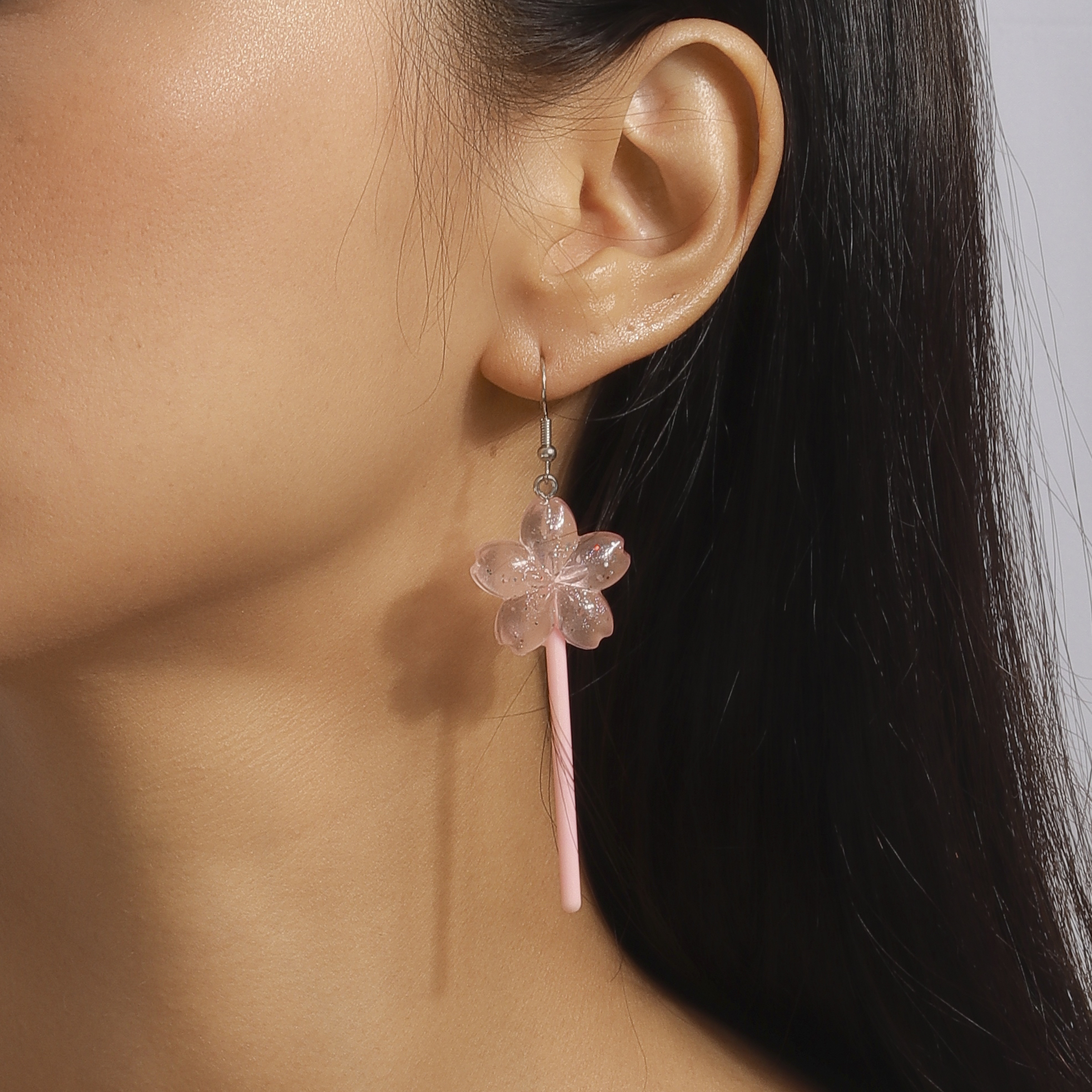 1 Pair Cute Flower Plastic Zinc Alloy Drop Earrings display picture 16