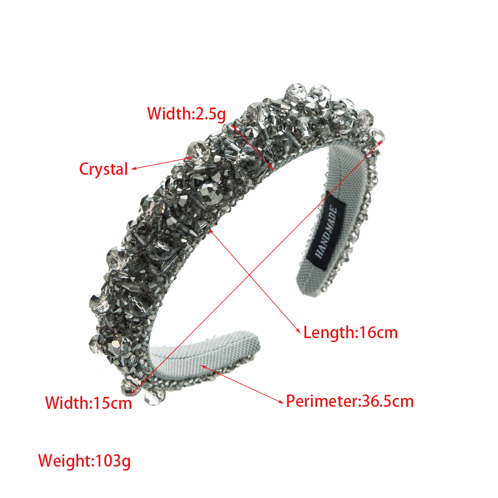 Elegant Lady Irregular Cloth Inlay Crystal Hair Band display picture 1