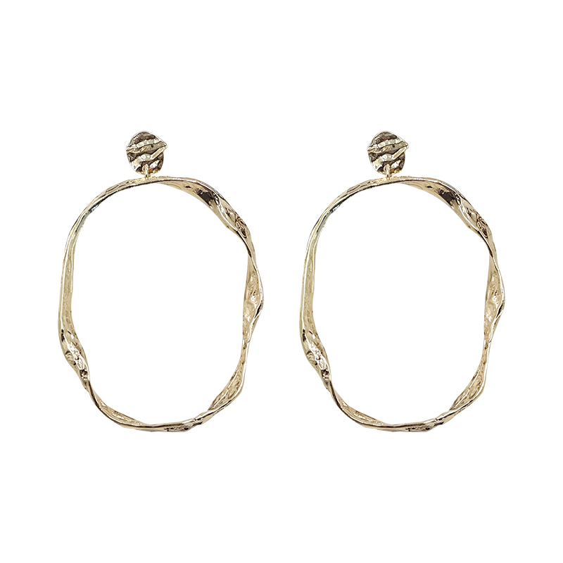 Wholesale Jewelry Punk Streetwear Commute Oval Alloy Gold Plated Silver Plated Plating Drop Earrings display picture 7