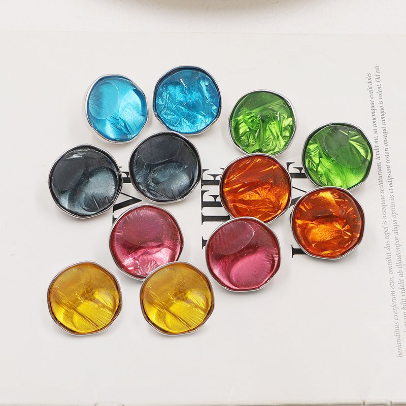 Princess Glam Shiny Round Alloy Plating Inlay Resin Gold Plated Women's Earrings Necklace display picture 9