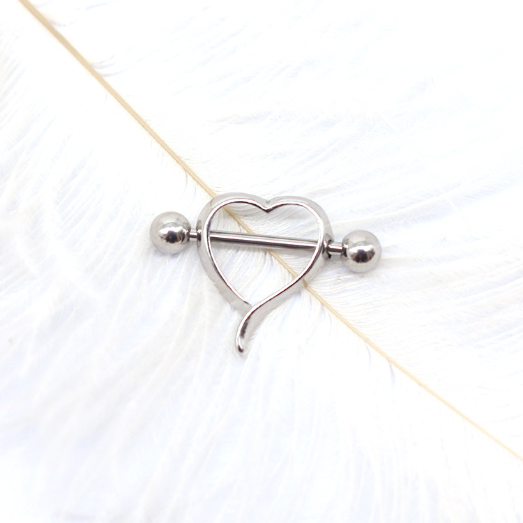 Casual Heart Shape Copper Rose Gold Plated White Gold Plated Gold Plated Nipple Ring In Bulk display picture 2