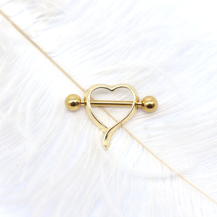 Casual Heart Shape Copper Rose Gold Plated White Gold Plated Gold Plated Nipple Ring In Bulk display picture 5