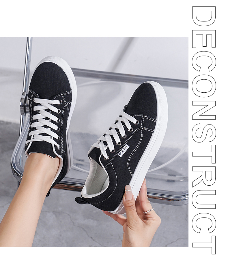 Unisex Commute Solid Color Round Toe Casual Shoes Canvas Shoes display picture 1