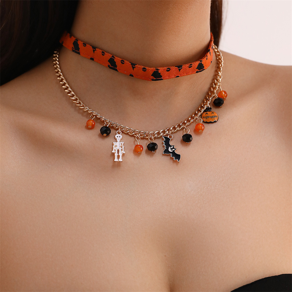 Exaggerated Funny Halloween Pattern Alloy Halloween Women's Layered Necklaces display picture 1