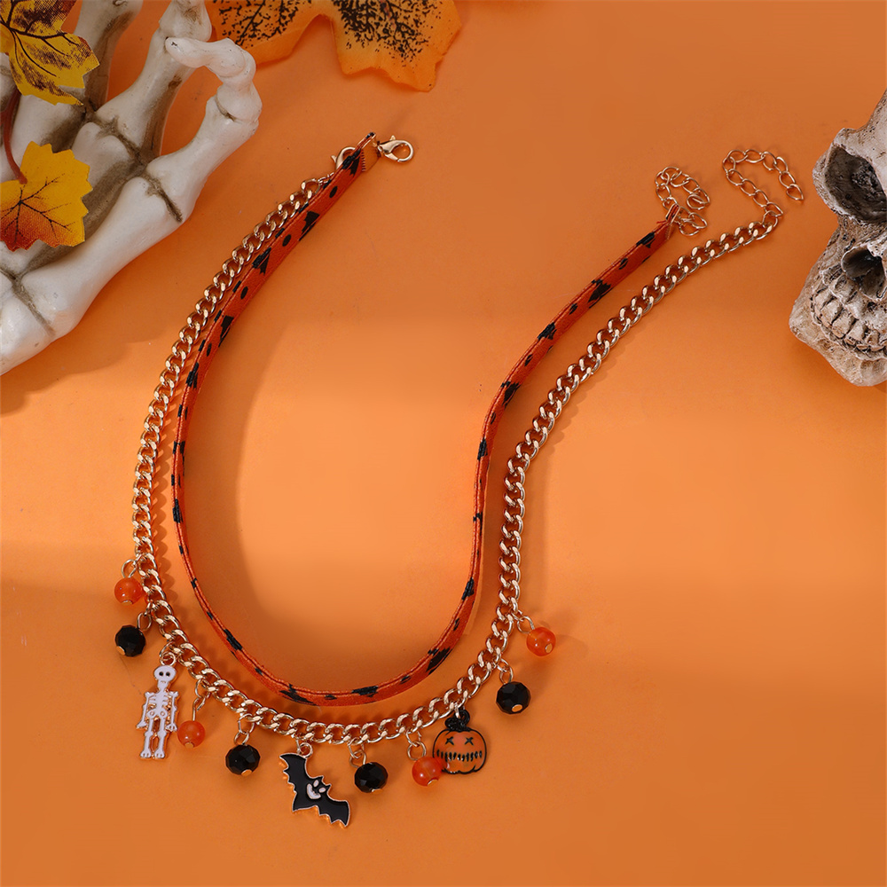 Exaggerated Funny Halloween Pattern Alloy Halloween Women's Layered Necklaces display picture 2