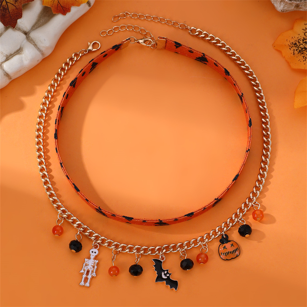 Exaggerated Funny Halloween Pattern Alloy Halloween Women's Layered Necklaces display picture 4