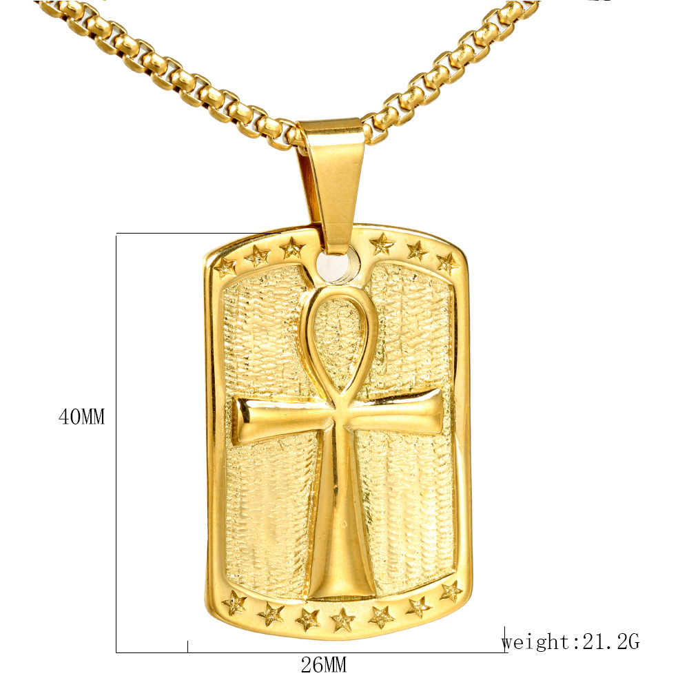 Hip-Hop Cross Stainless Steel None 18K Gold Plated Rhodium Plated Unisex display picture 1