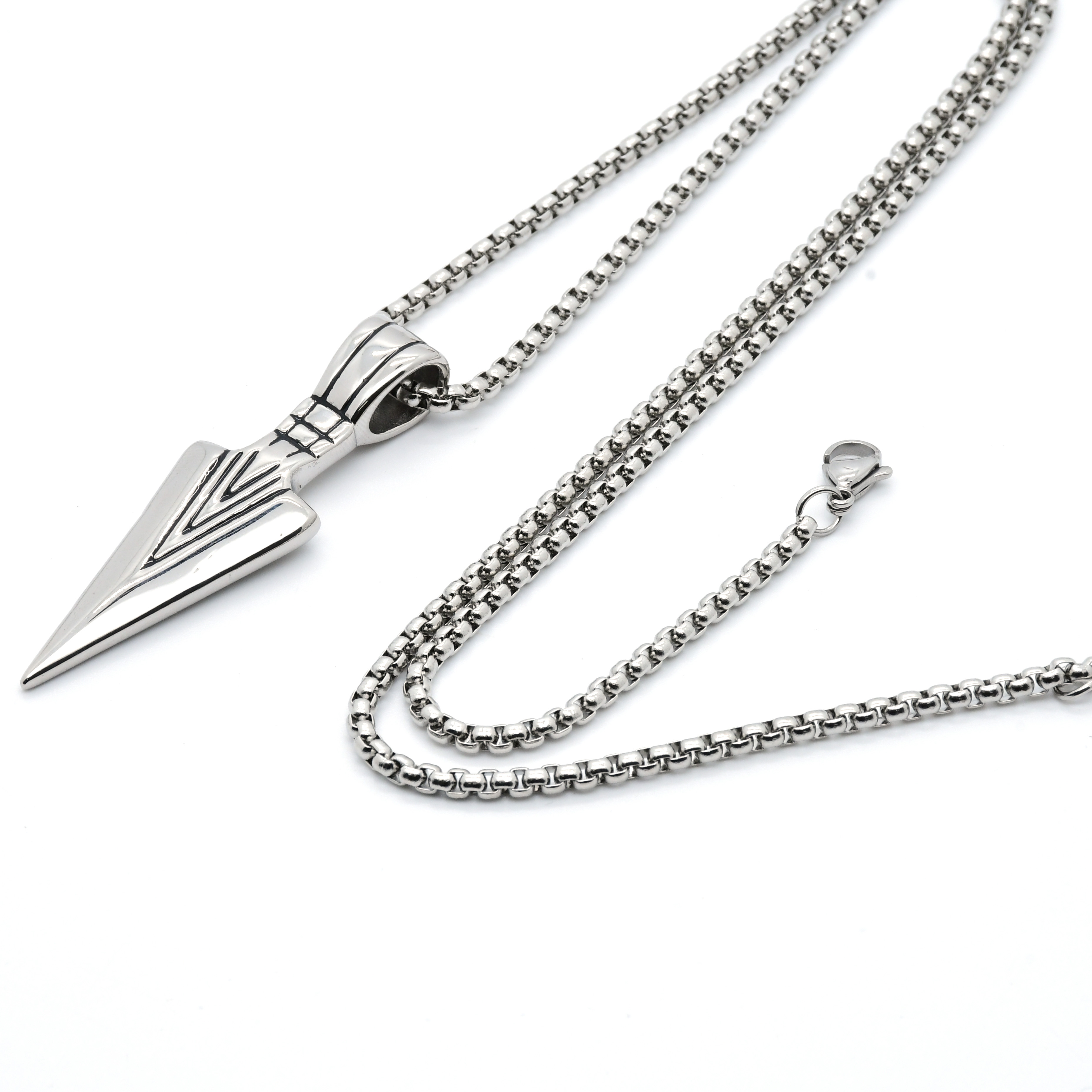 Punk Simple Style Classic Style Arrow Stainless Steel Plating Chain 18k Gold Plated Unisex Pendant Necklace display picture 3
