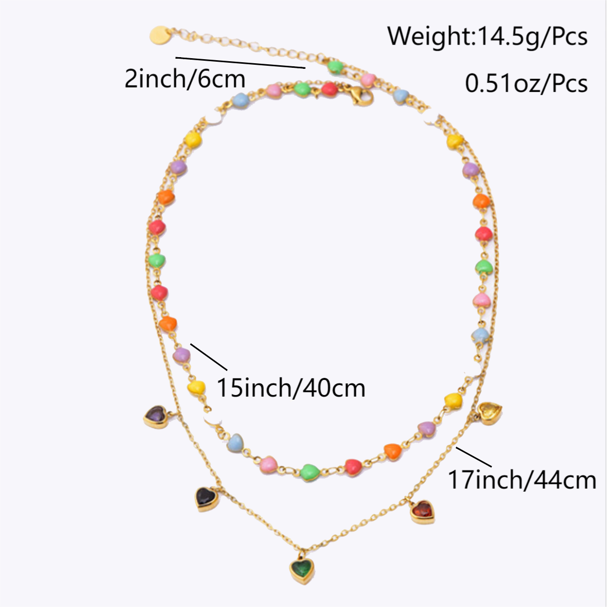 Vintage Style Heart Shape Titanium Steel Enamel Plating Inlay Zircon 18k Gold Plated Pendant Necklace display picture 1