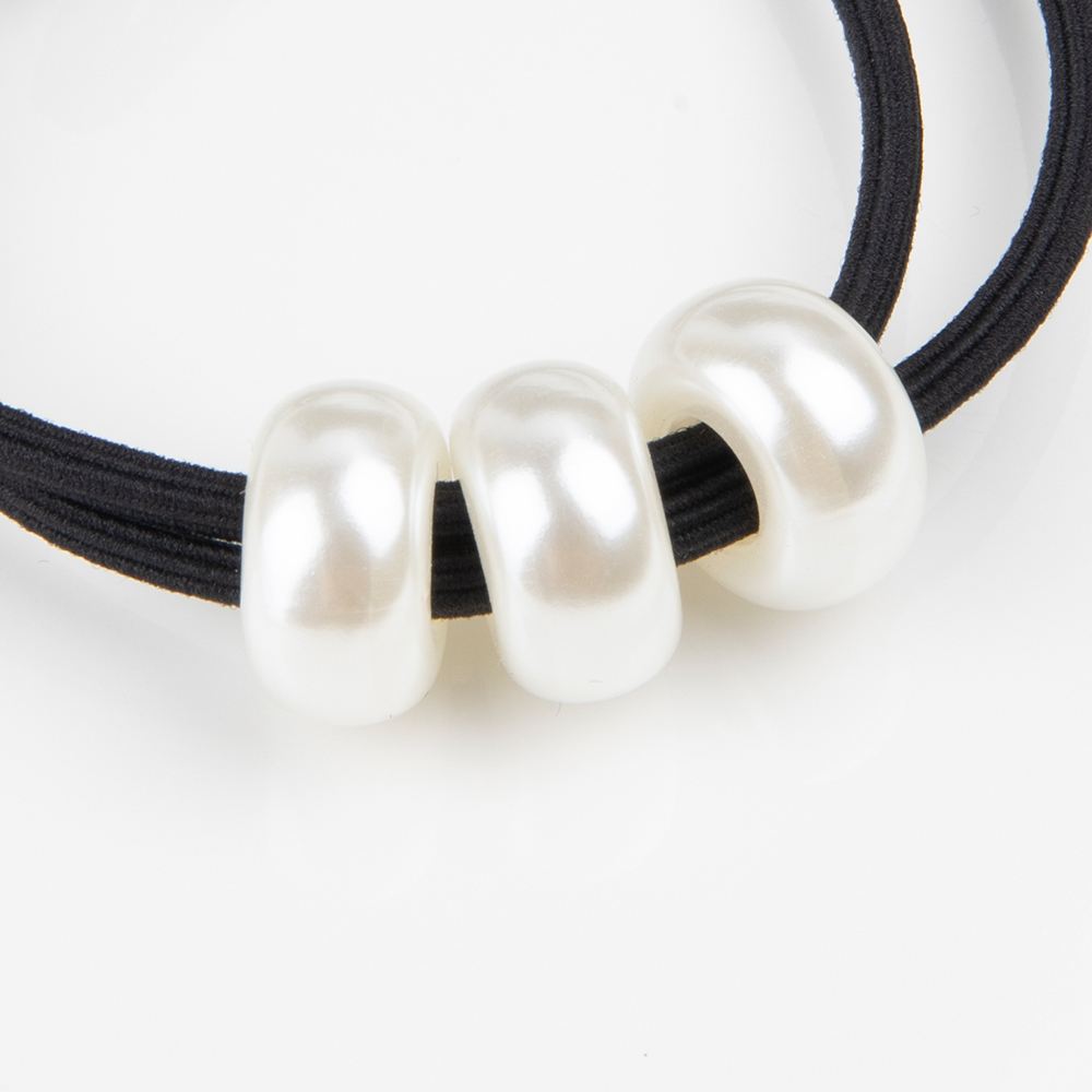 Einfacher Stil Einfarbig Künstliche Perle Gummiband Perlen Haargummi display picture 3