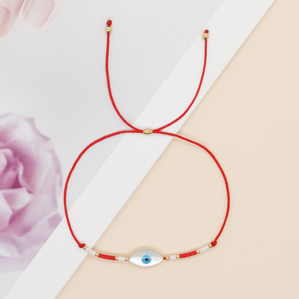 Casual Bohemian Devil's Eye Glass Glass Shell Beaded Handmade Women's Bracelets display picture 14