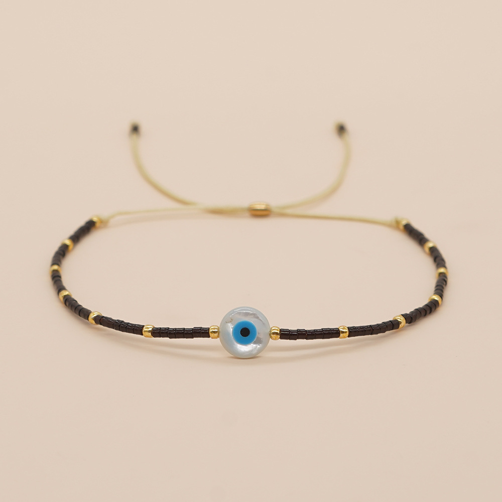 Simple Style Devil's Eye Glass Glass Shell Wholesale Bracelets display picture 3