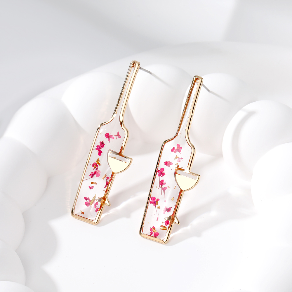 Wholesale Jewelry Casual Cute Simple Style Flower Alloy Resin Drop Earrings display picture 3