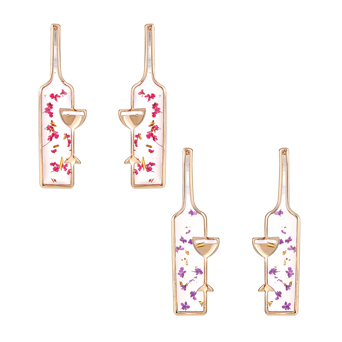 Wholesale Jewelry Casual Cute Simple Style Flower Alloy Resin Drop Earrings display picture 4