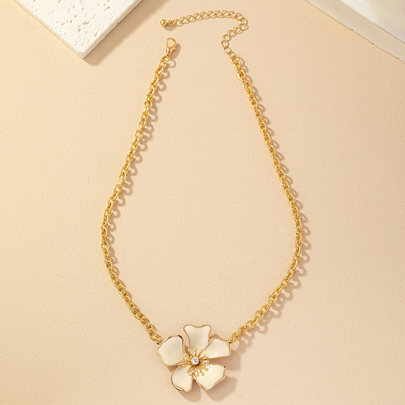 Style Simple Style Classique Fleur Perlé Alliage Perlé Placage Plaqué Or 14k Femmes Pendentif display picture 10