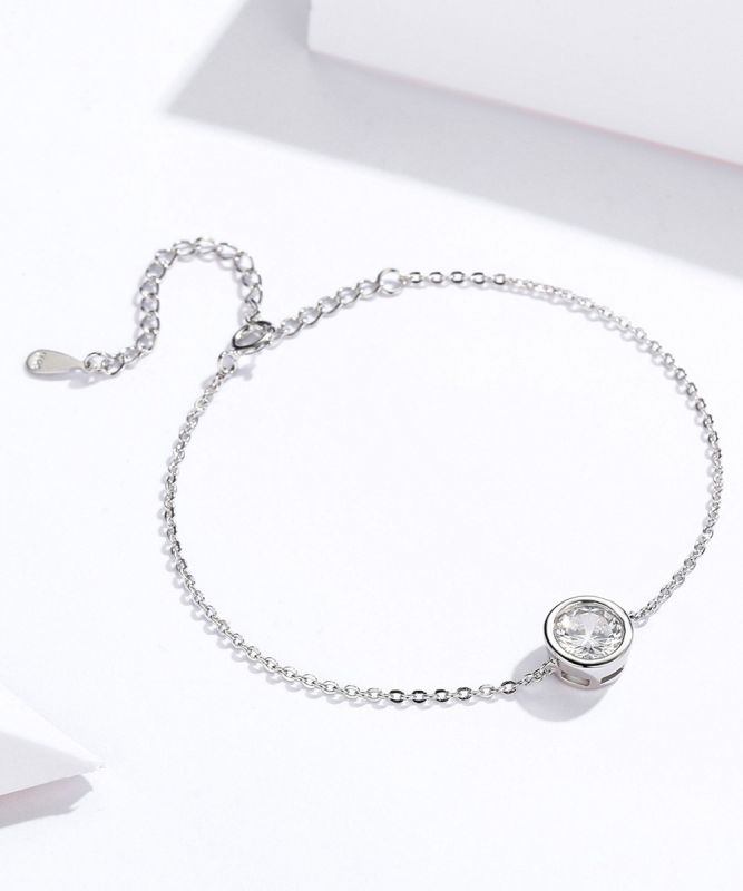 Casual Cute Heart Shape Cat Butterfly Sterling Silver White Gold Plated Zircon Bracelets In Bulk display picture 15