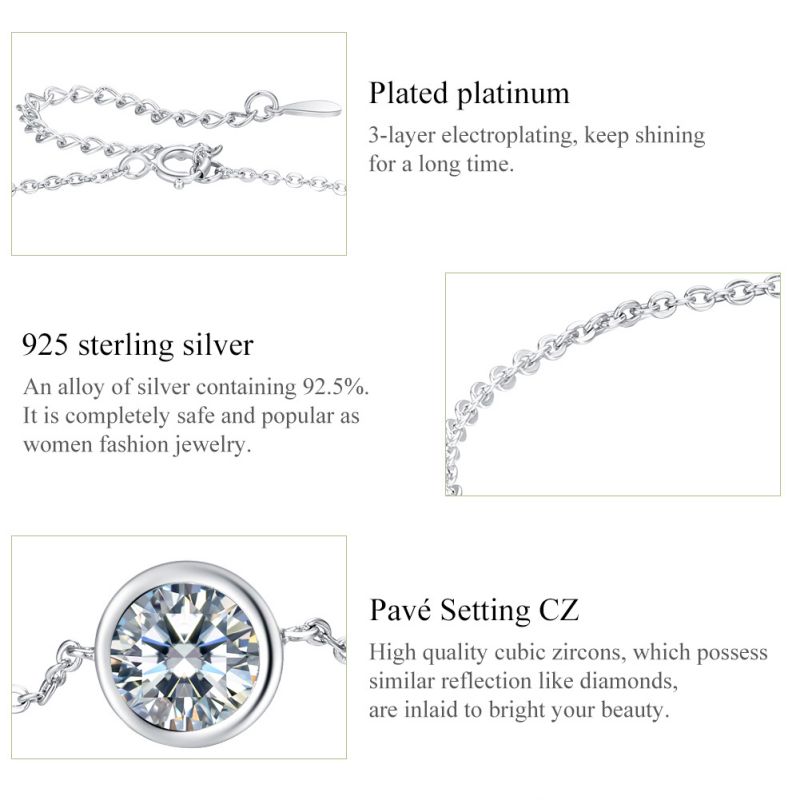 Casual Cute Heart Shape Cat Butterfly Sterling Silver White Gold Plated Zircon Bracelets In Bulk display picture 21