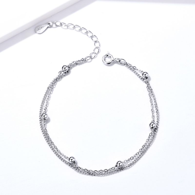 Casual Cute Heart Shape Cat Butterfly Sterling Silver White Gold Plated Zircon Bracelets In Bulk display picture 43