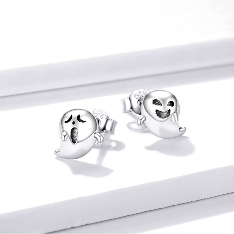 1 Paire Mignon Sucré Citrouille Chat Papillon Argent Sterling Boucles D'oreilles display picture 14