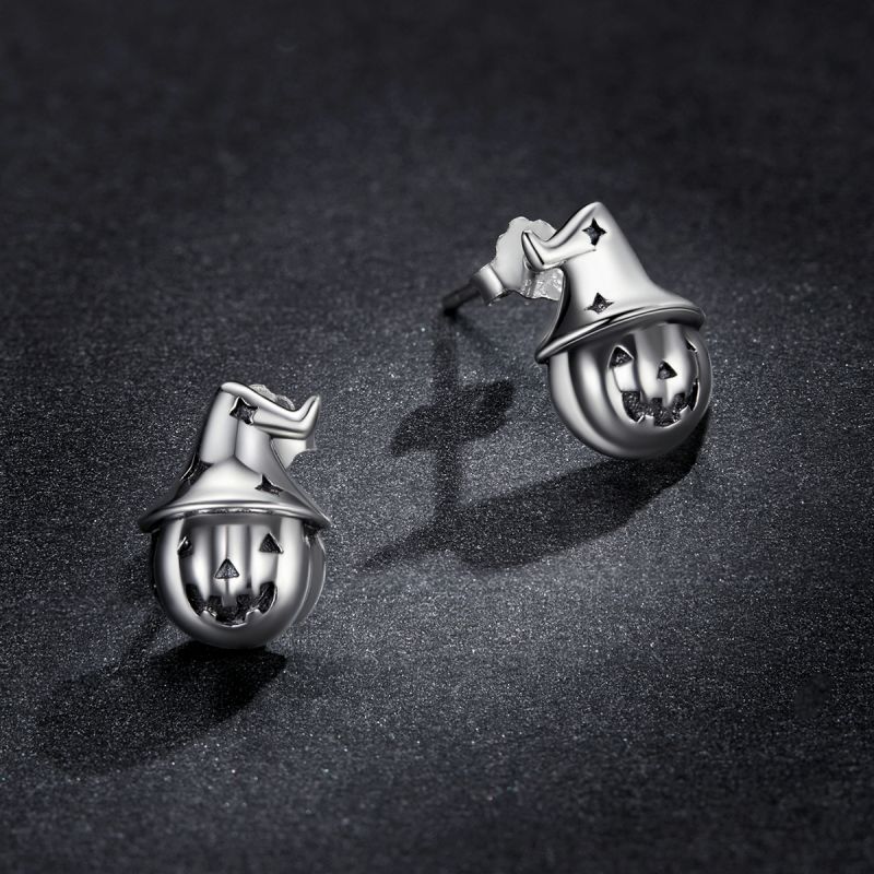 1 Paire Mignon Sucré Citrouille Chat Papillon Argent Sterling Boucles D'oreilles display picture 30