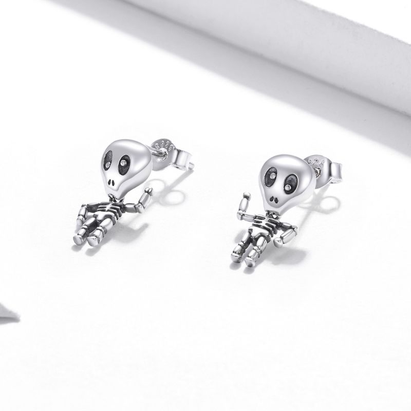 1 Paire Mignon Sucré Citrouille Chat Papillon Argent Sterling Boucles D'oreilles display picture 43